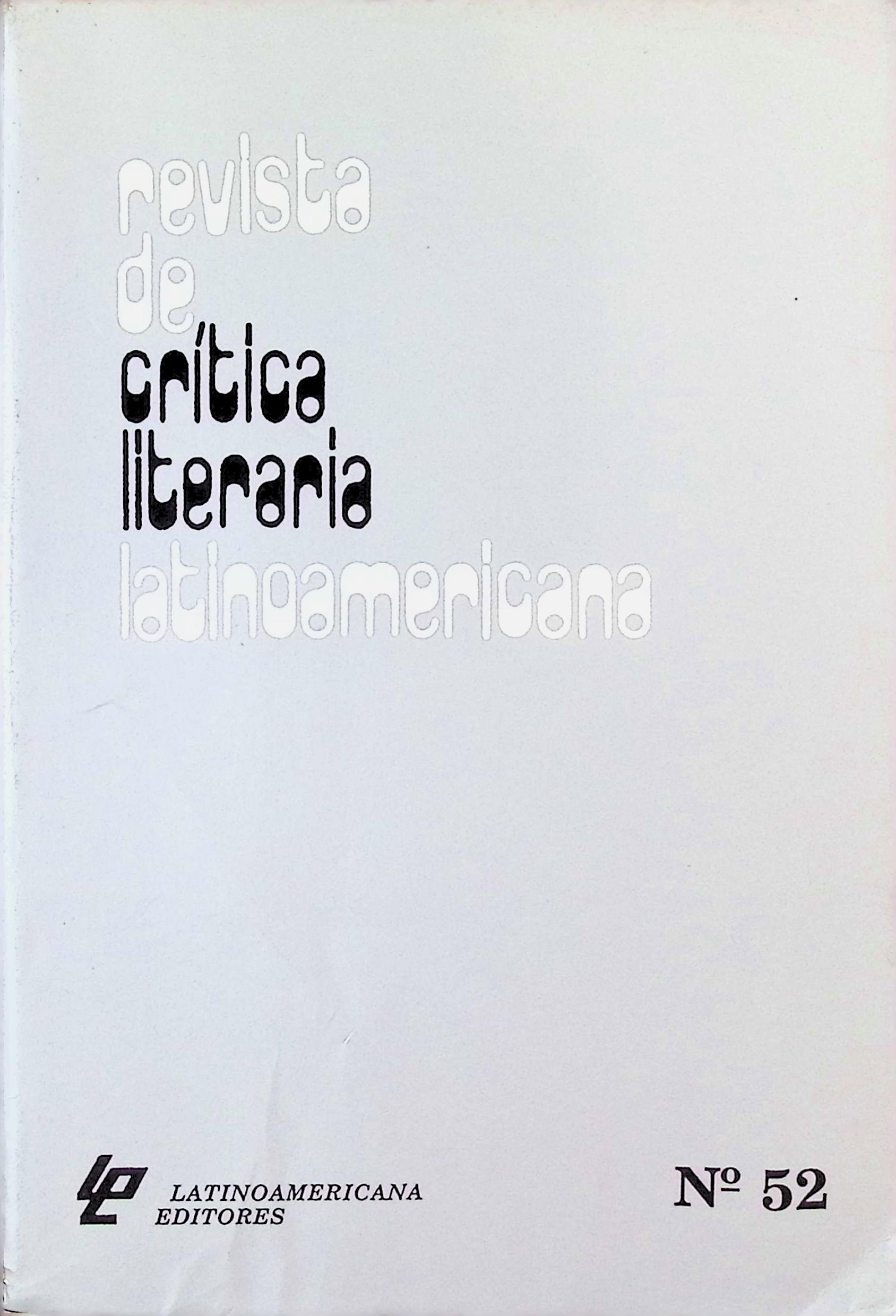Ver Vol. 26 Núm. 52 (2000): Segundo semestre