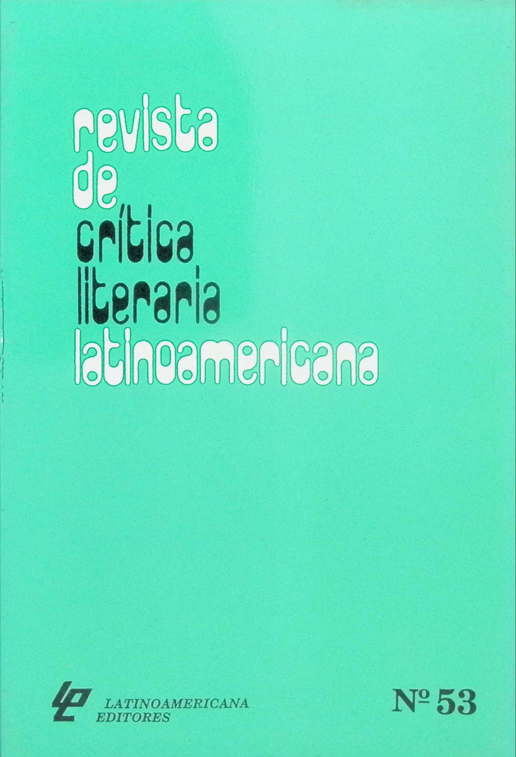 Ver Vol. 27 Núm. 53 (2001): Primer semestre