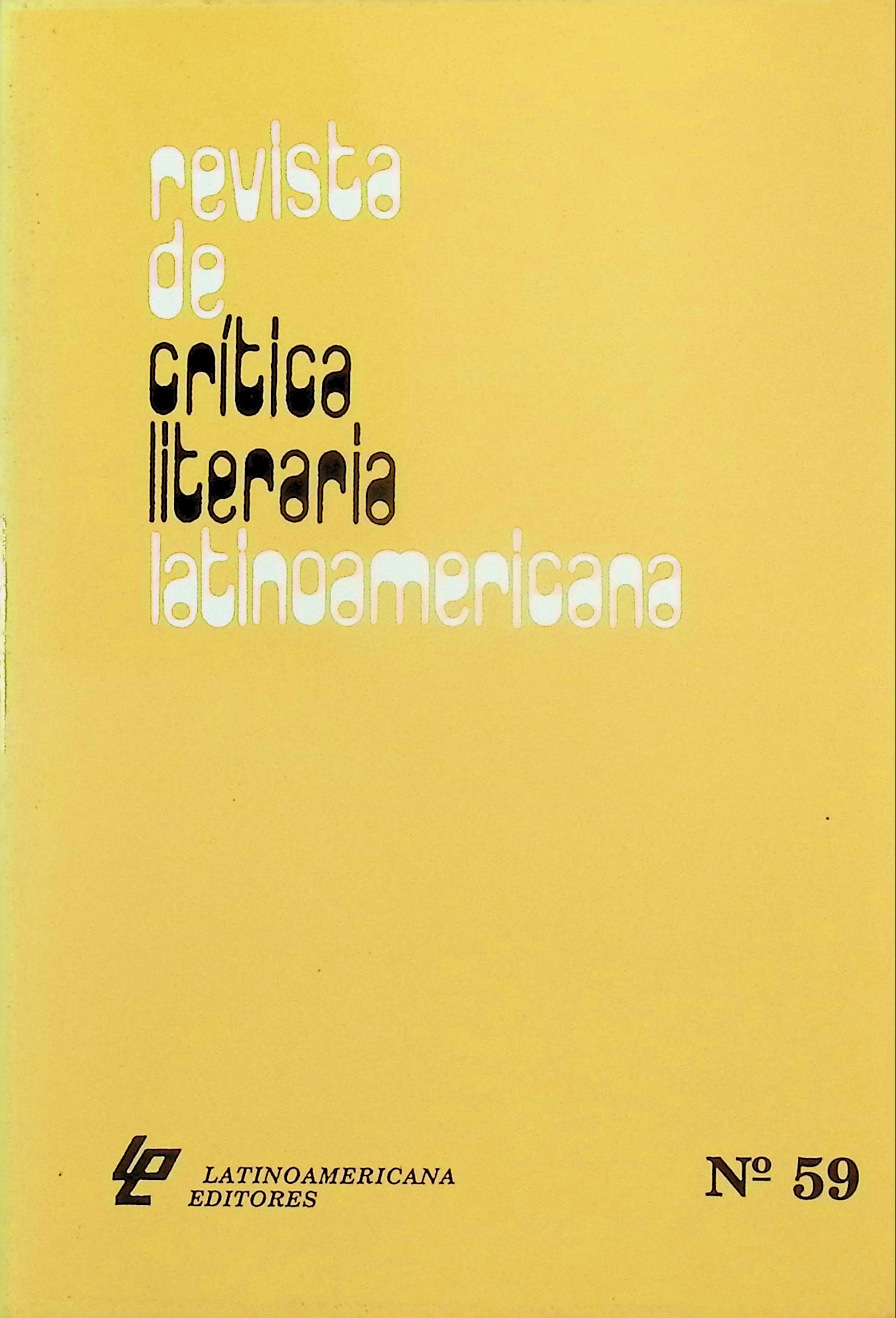 Ver Vol. 30 Núm. 59 (2004): Primer semestre