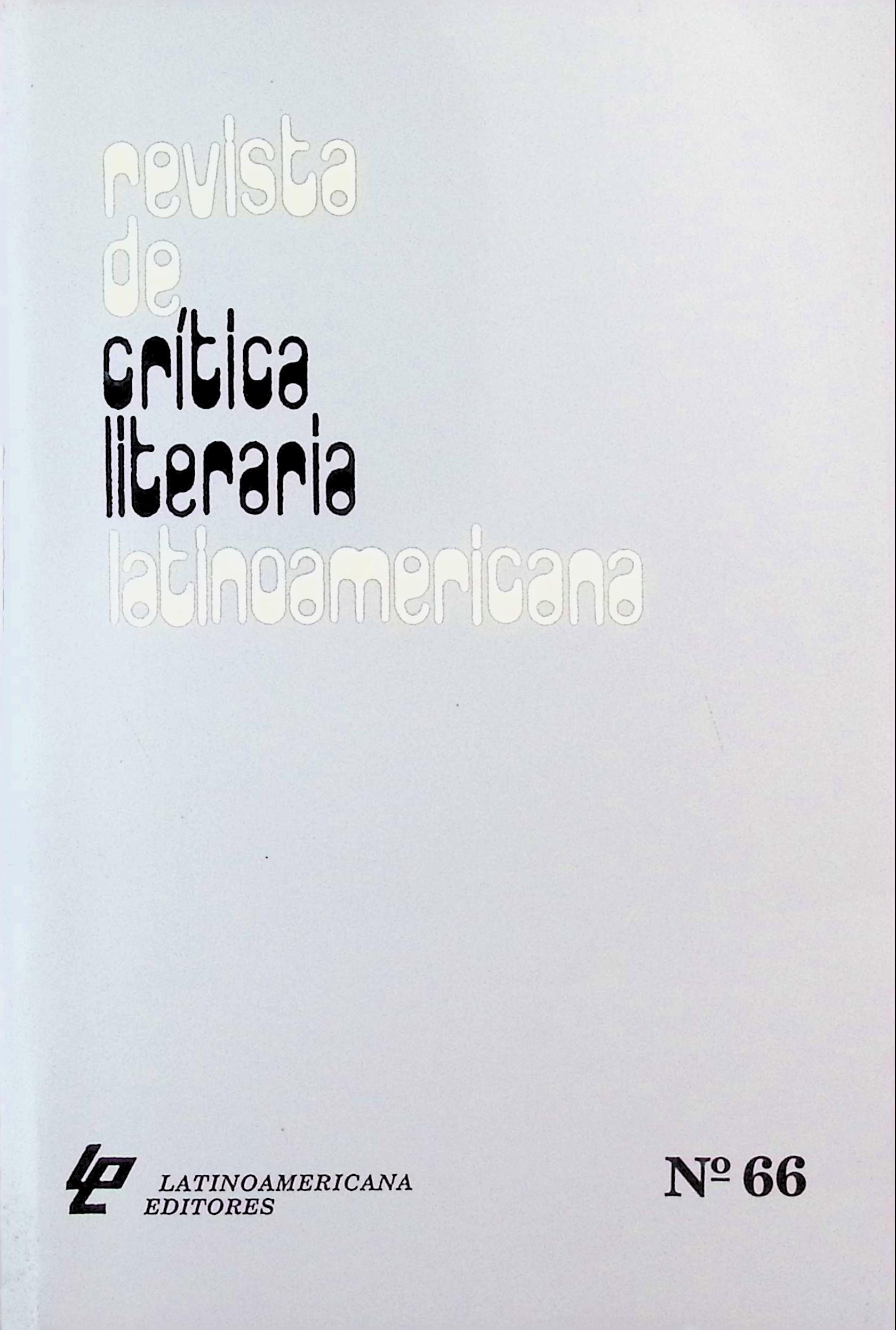 Ver Vol. 33 Núm. 66 (2007): Segundo semestre